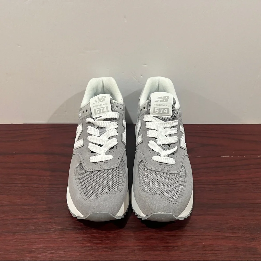 New Balance, 574+, WL574ZSD, Grey & White - Picture 8 of 14